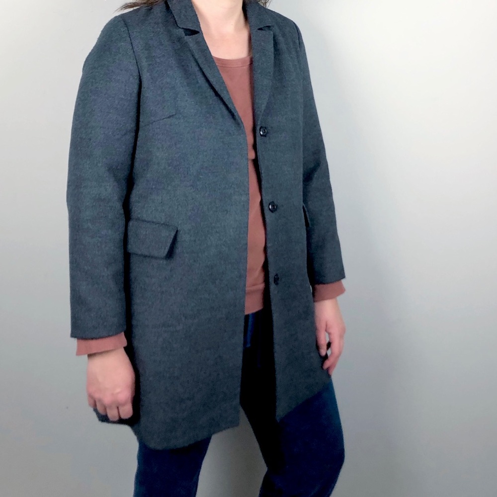 Topshop Women's Gray Winter Blazer Coat Size 6